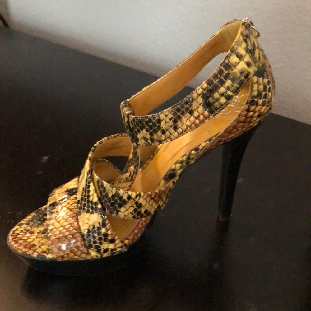 Snake skin Sandal - Worn once!
